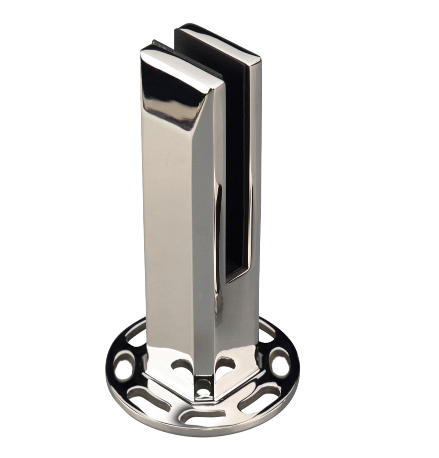 Stainless steel precision casting mirror polished column glass clamp